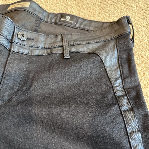 AG Adriano Goldschmied Jean Jackson Black Contour Tuxedo Skinny Low Boho Size 31 - Picture 4 of 15